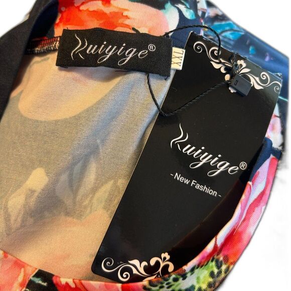 Kuiyige Dress Sz XXL Dark Navy Blue Casual Dressy Poly/Spandex Blend Lg Pockets - Picture 5 of 13